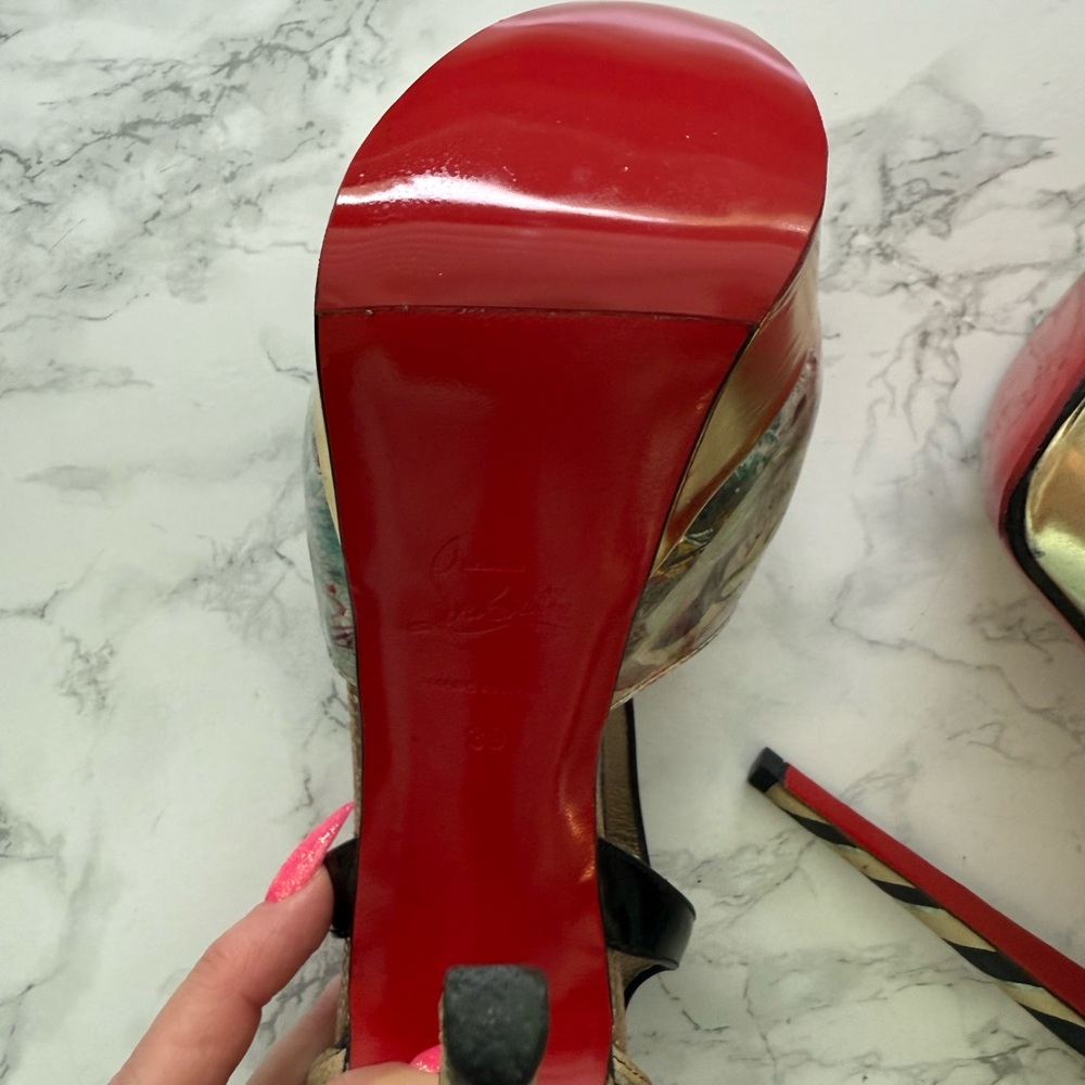 Christian Louboutin Artistic “Trash” Multicolor Heels - Picture 10 of 16